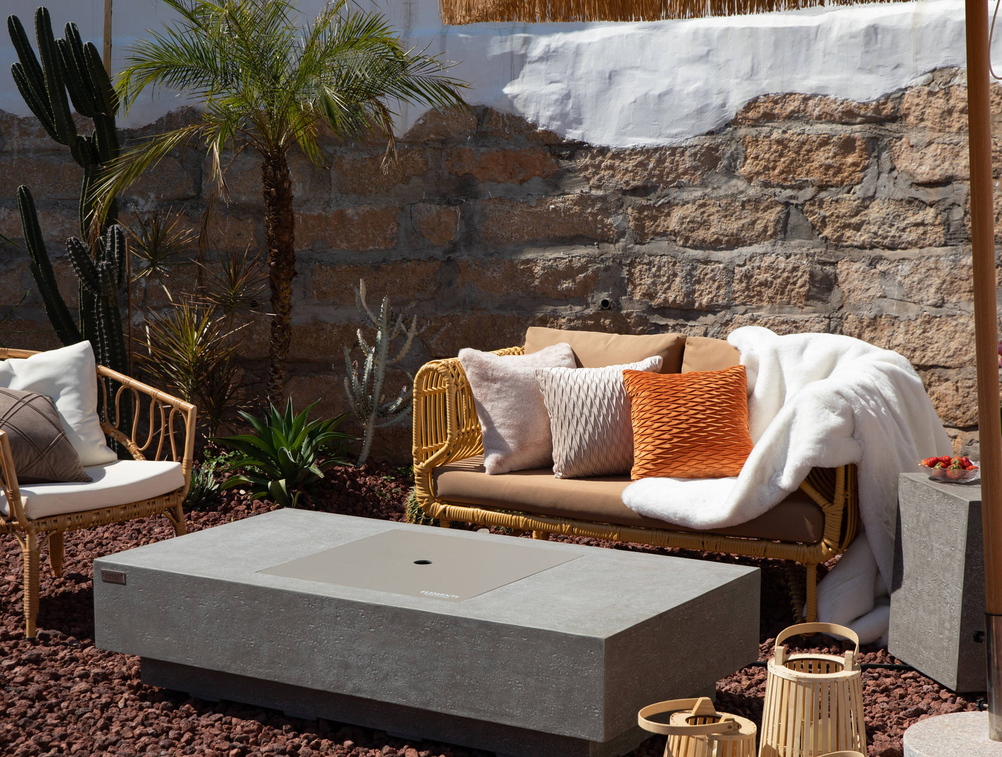 Light Grey Monte Carlo Fire Table OFG416LG