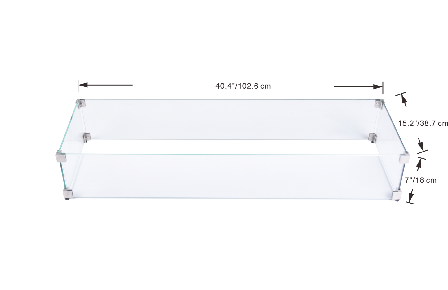 Light Grey Monte Carlo Fire Table OFG416LG