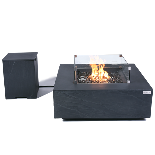 Elementi Plus Roraima Fire Table Slate Black OFG411SL