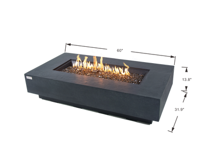 Light Grey Monte Carlo Fire Table OFG416LG
