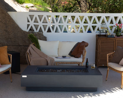 Light Grey Monte Carlo Fire Table OFG416LG