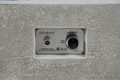 Light Grey Monte Carlo Fire Table OFG416LG